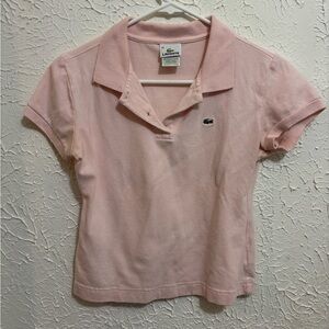 Lacoste Women's Light Pink Button Down Shirt